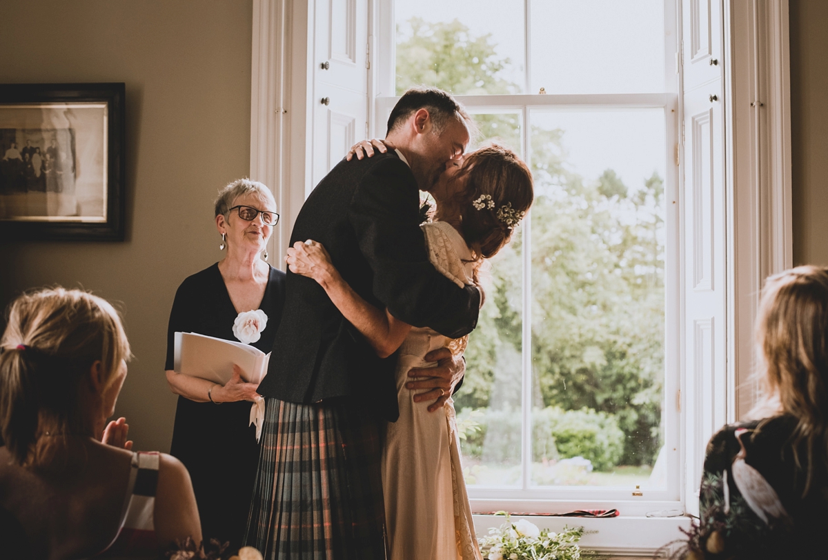 44 A vintage dress for a wedding in a Scottish mansion