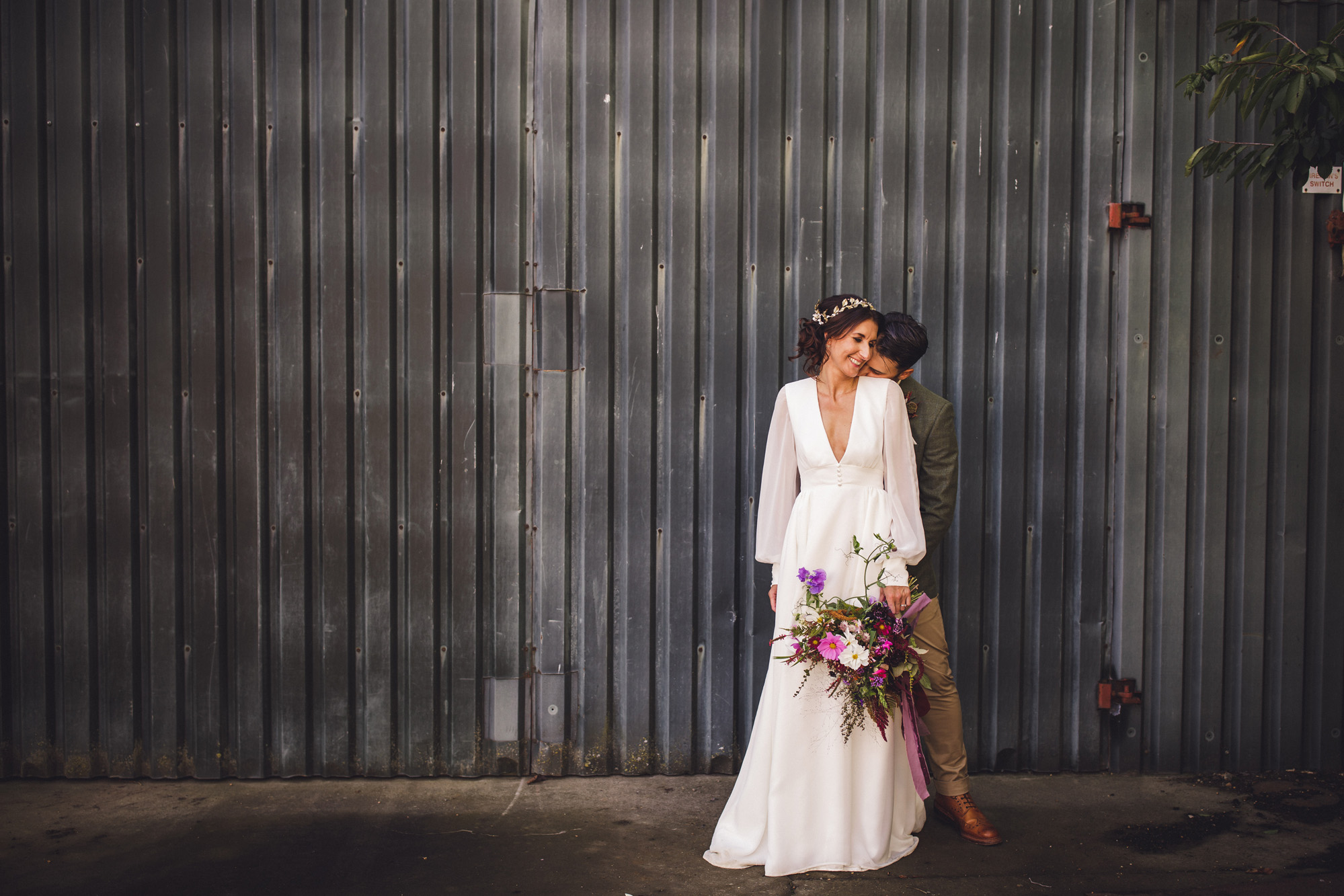 45 A 70s boho bride and her music inspired farm wedding