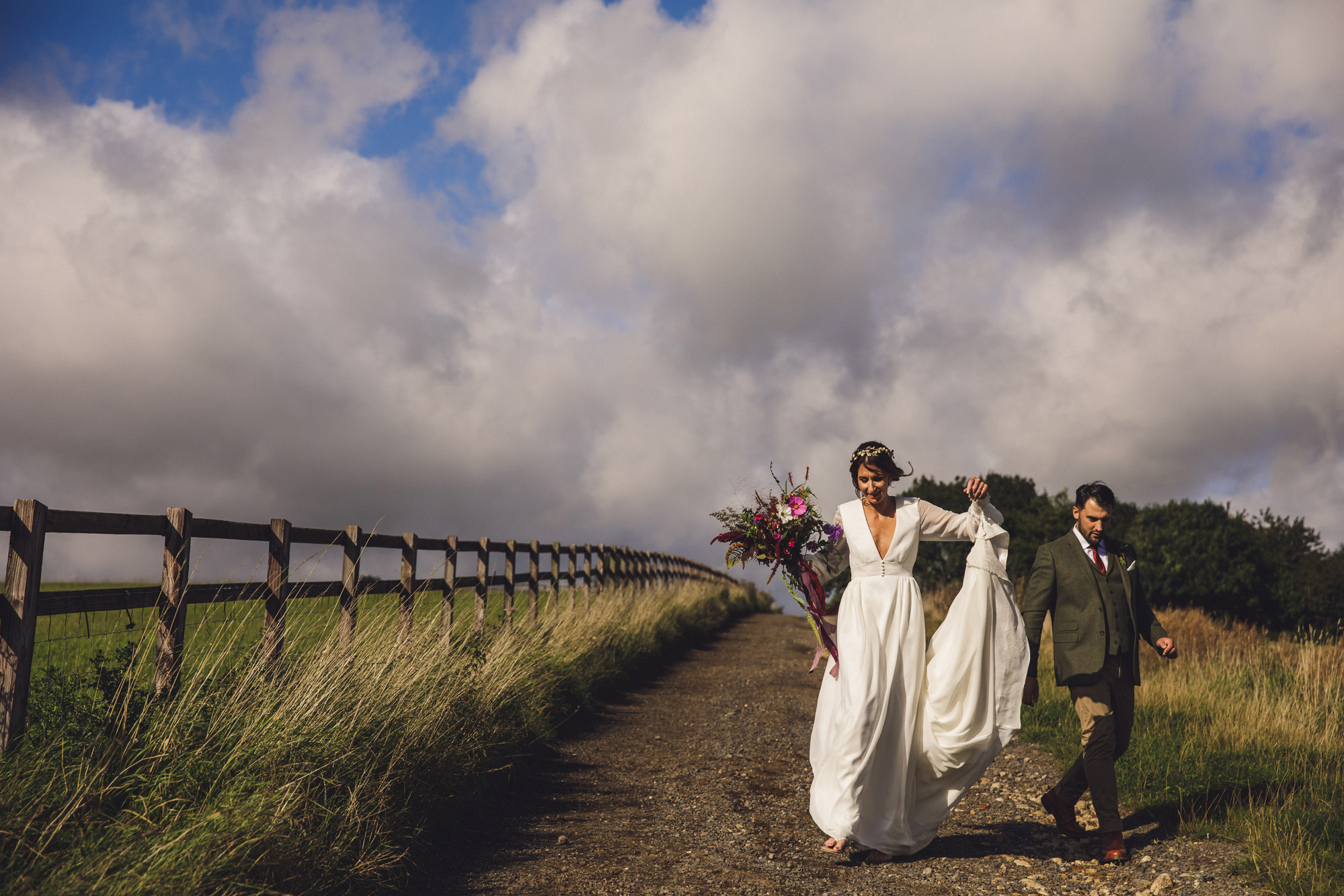 48 A 70s boho bride and her music inspired farm wedding