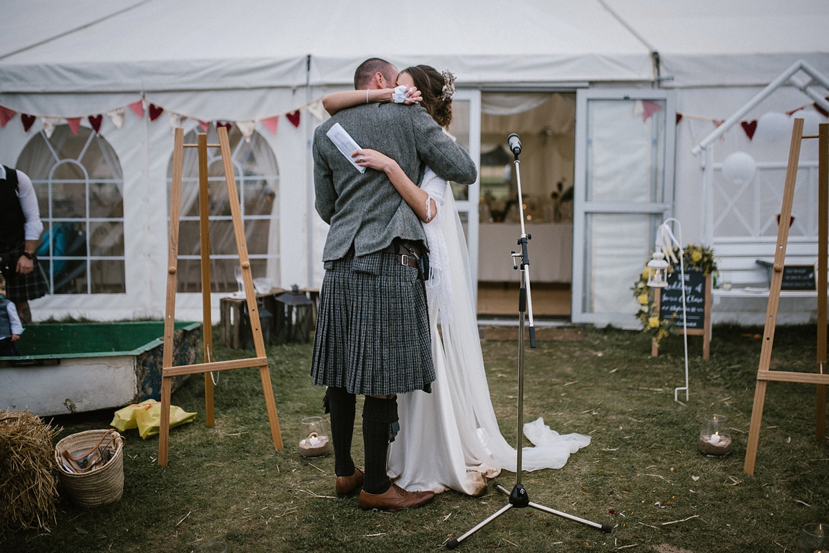 48 A Justin Alexander gown for a romantic outdoor wedding