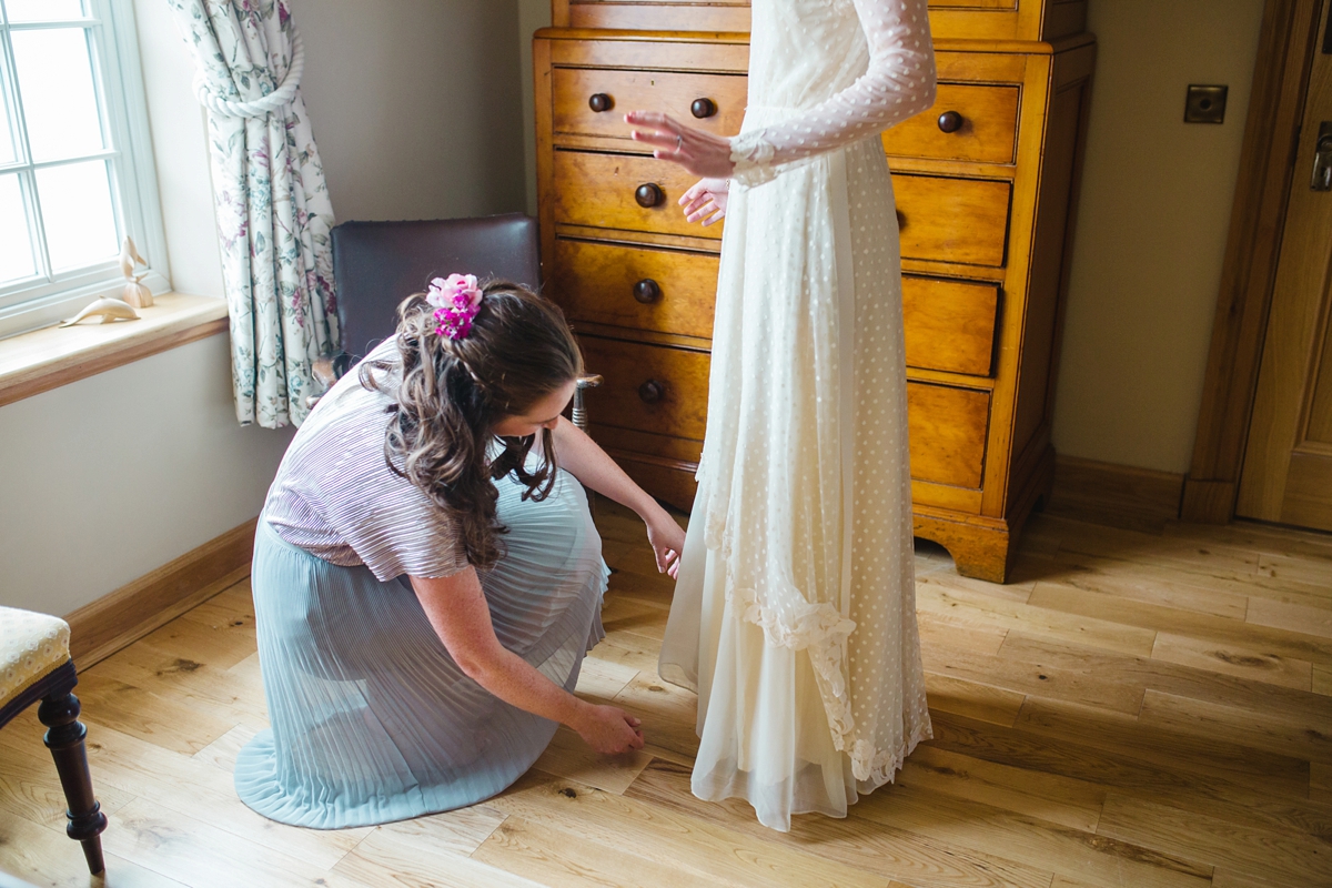 6 A vintage polka dot Elizabeth Avey wedding dress