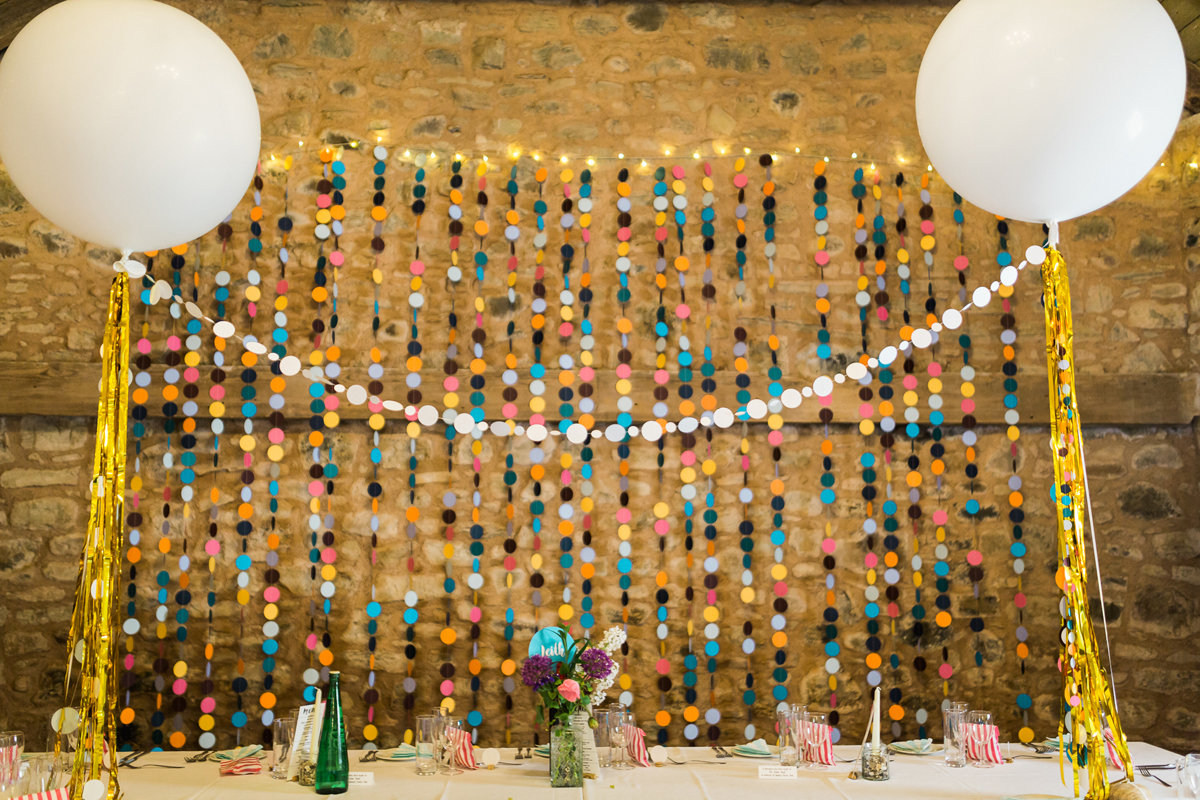 6 Beaded 1920s inspired wedding dress and colourful barn wedding