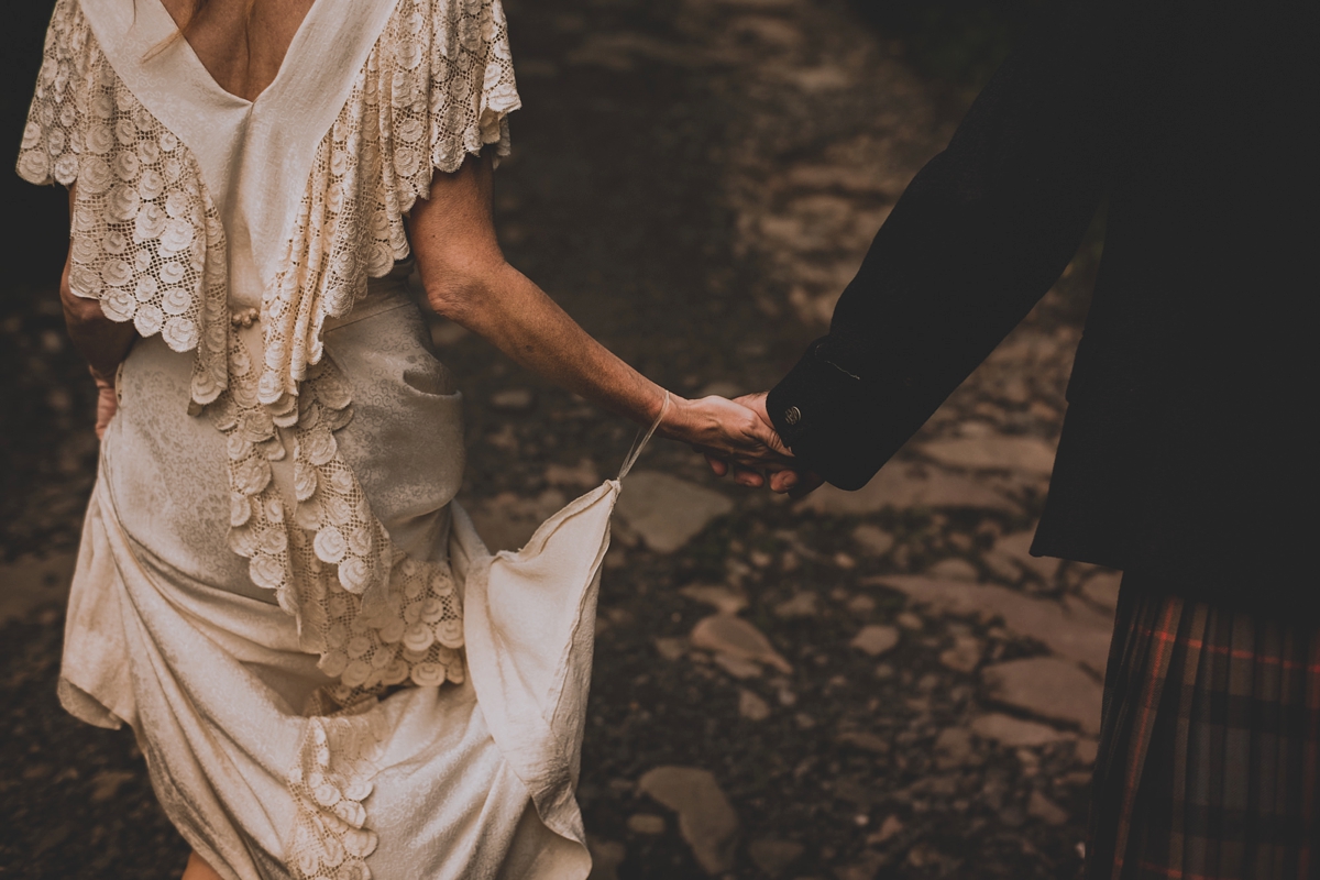 63 A vintage dress for a wedding in a Scottish mansion