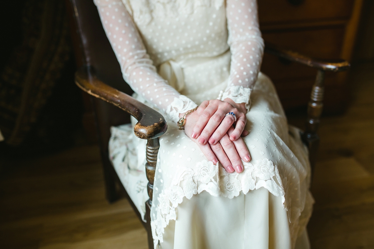 9 A vintage polka dot Elizabeth Avey wedding dress