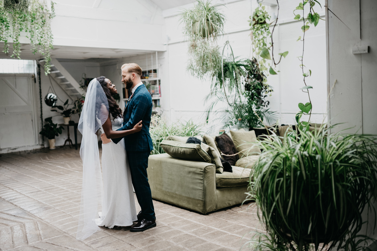 99 A Tropical and Industrial insipred cool London wedding