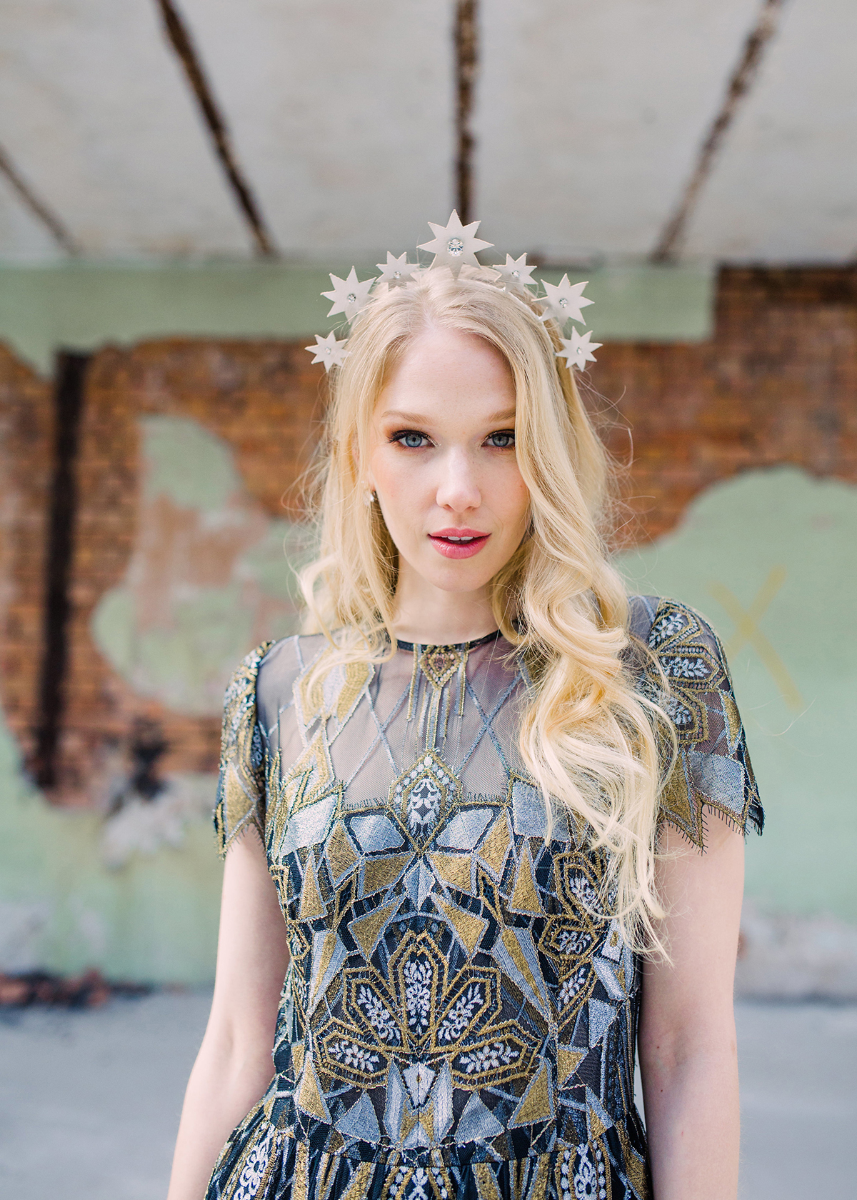 Celestial Headdress Hermione Harbutt AmyOBoyle Photography 375 pounds 8 - Modern, Contemporary and Avant Garde Occasionwear Headpieces by Artisan Designer Hermione Harbutt Celestial Headdress Hermione Harbutt AmyOBoyle Photography 375 pounds 8