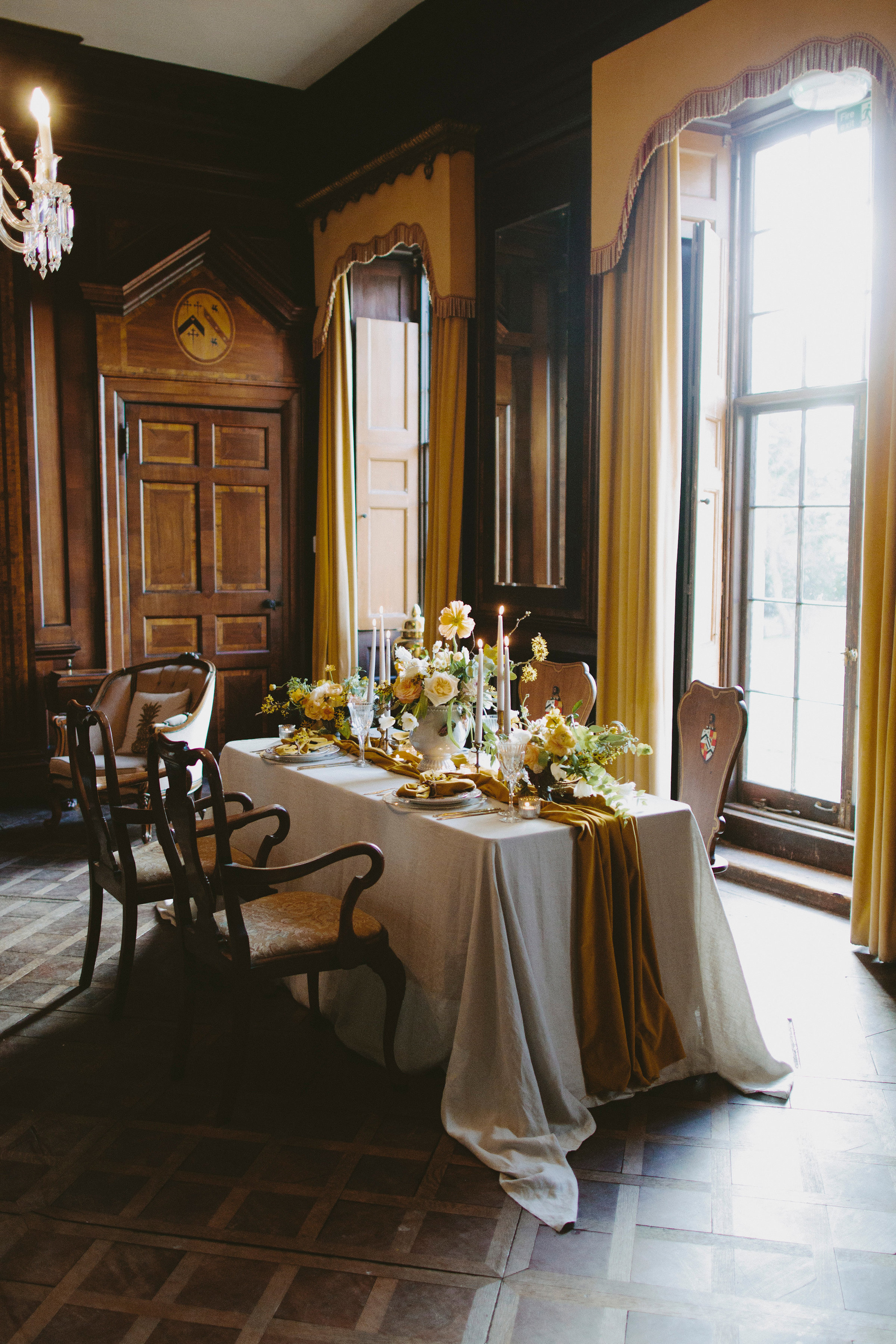 Davenport House wedding reception setting
