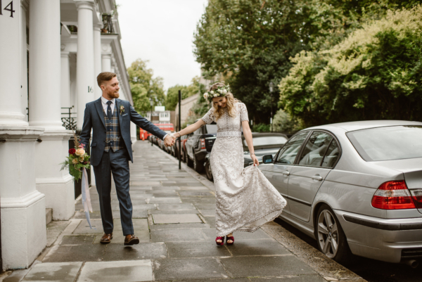 A Vintage Dress For A Rock N Roll London Pub Wedding