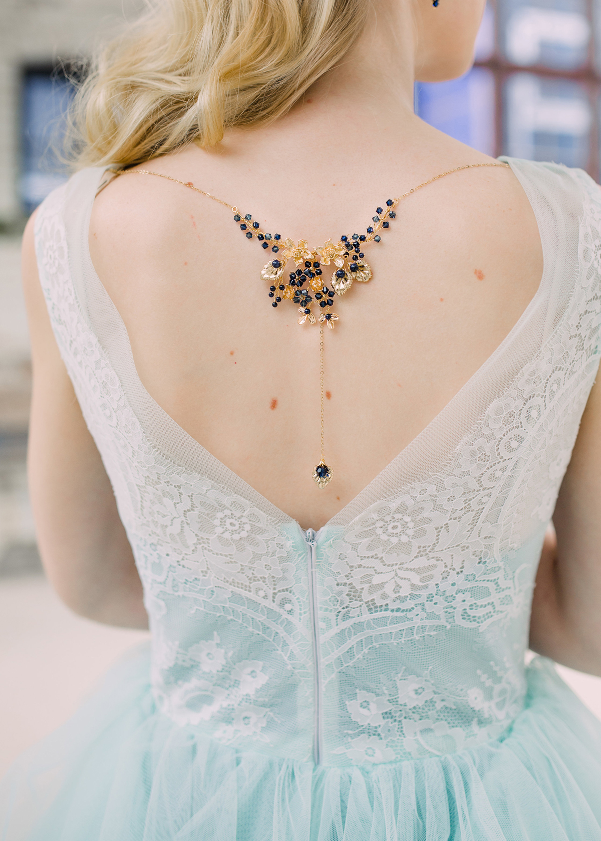 Midnight Back Necklace Hermione Harbutt AmyOBoyle Photography 235 pounds 3 - Modern, Contemporary and Avant Garde Occasionwear Headpieces by Artisan Designer Hermione Harbutt Midnight Back Necklace Hermione Harbutt AmyOBoyle Photography 235 pounds 3