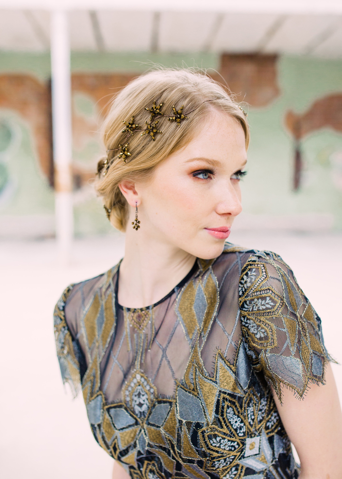 Orion Nova Garland Hermione Harbutt AmyOBoyle Photography 330 pounds 15 - Modern, Contemporary and Avant Garde Occasionwear Headpieces by Artisan Designer Hermione Harbutt Orion Nova Garland Hermione Harbutt AmyOBoyle Photography 330 pounds 15