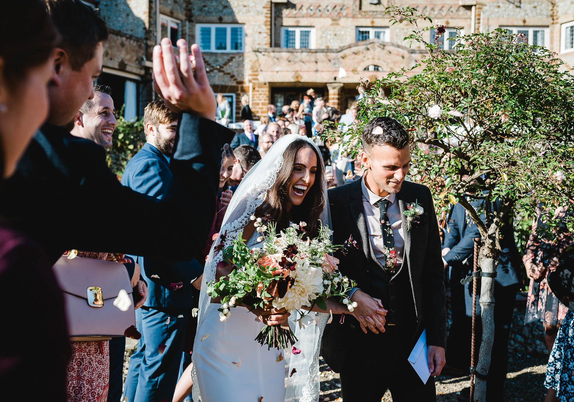 Rime Arodaky Separates and a Lace Britten Veil for a Relaxed Country House Party Wedding 25 Voewood Wedding by Norfolk Wedding Photographer Luis Holden 035