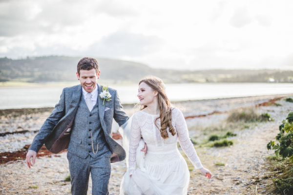 A Lace Maggie Sottero Gown for a Welsh Winter Wedding with a Harry Potter Twist