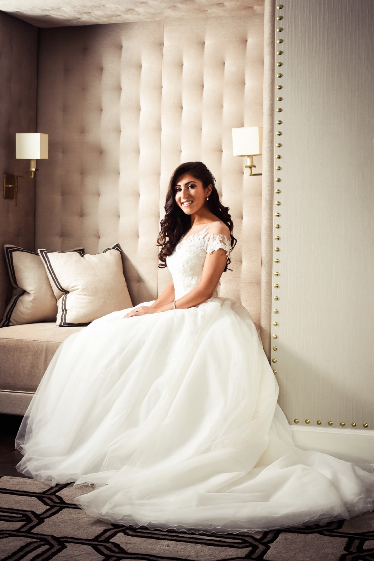 Audrey chose a dress from Mirror Mirror Couture that was fitted by their in-house team.  Image by Blake Ezra Photography