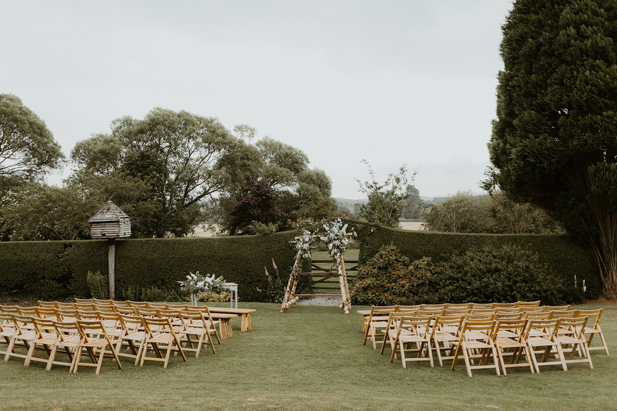 13 A Houghton NYC gown for bohemian inspired wedding on a farm