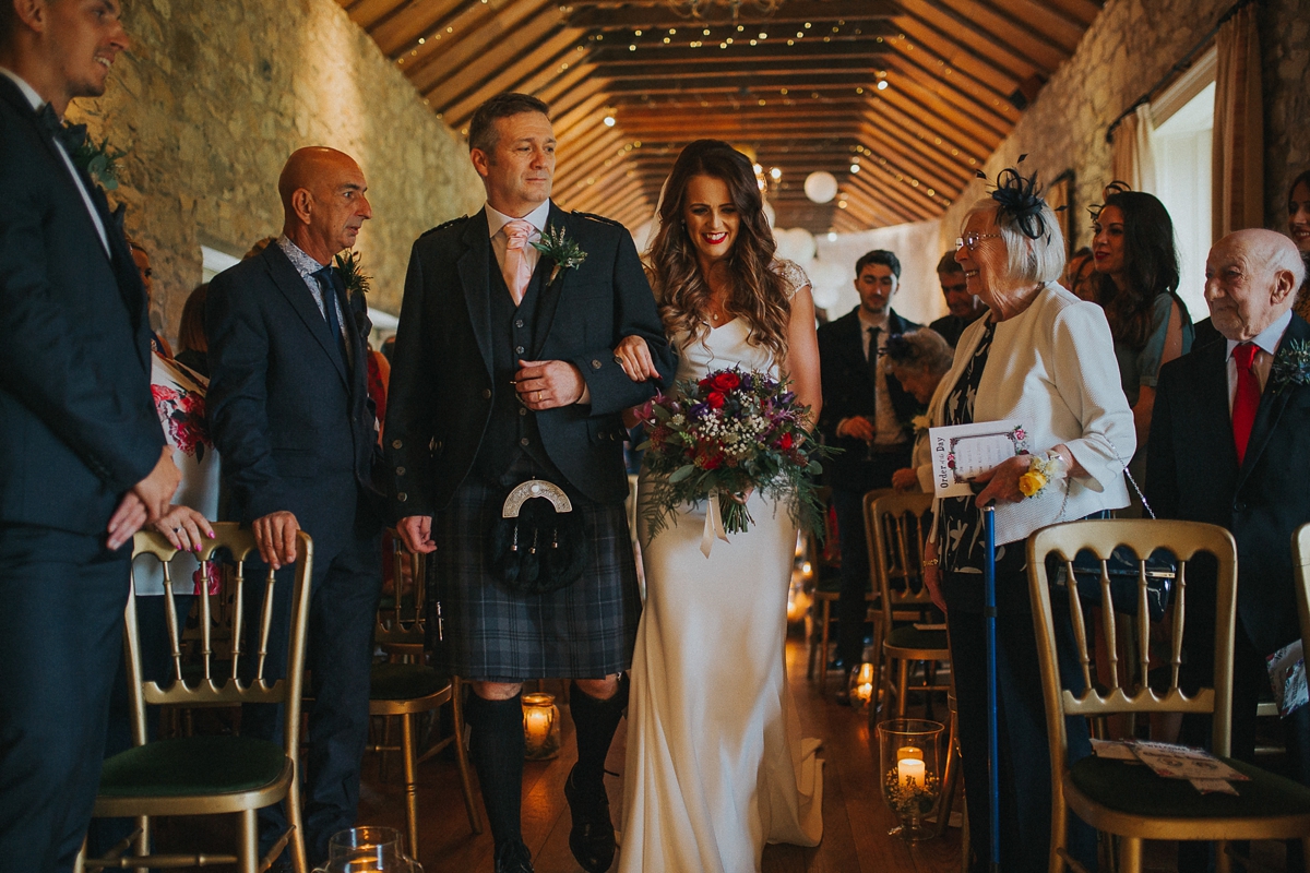 14 A backless St Patrick gown for a rustic and modern Scottish wedding