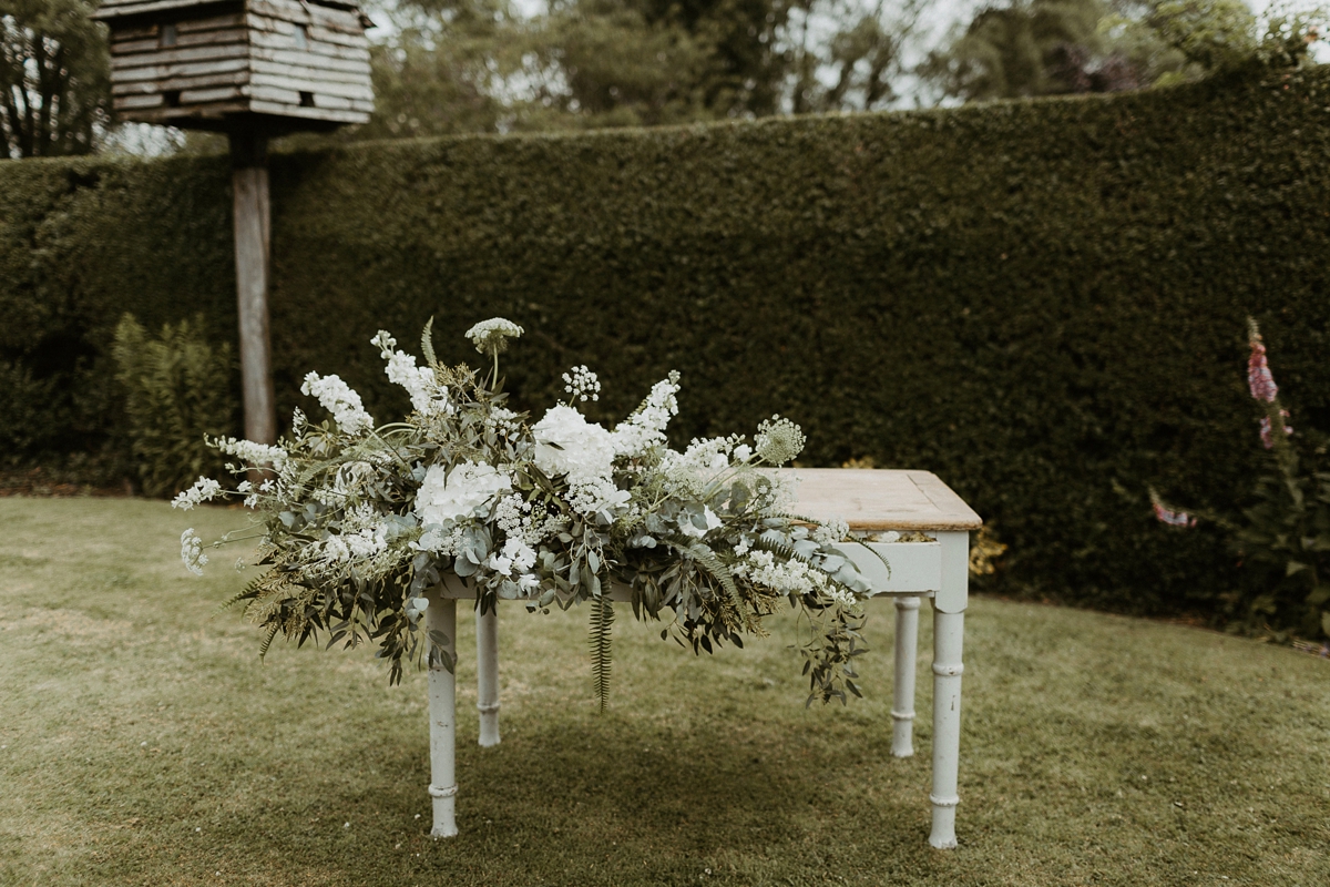 16 A Houghton NYC gown for bohemian inspired wedding on a farm