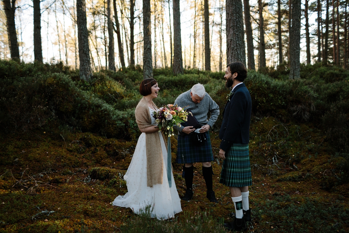 17 A Humanist handfasting wedding in the Woods Dell of Abernethy Inverness Scotland