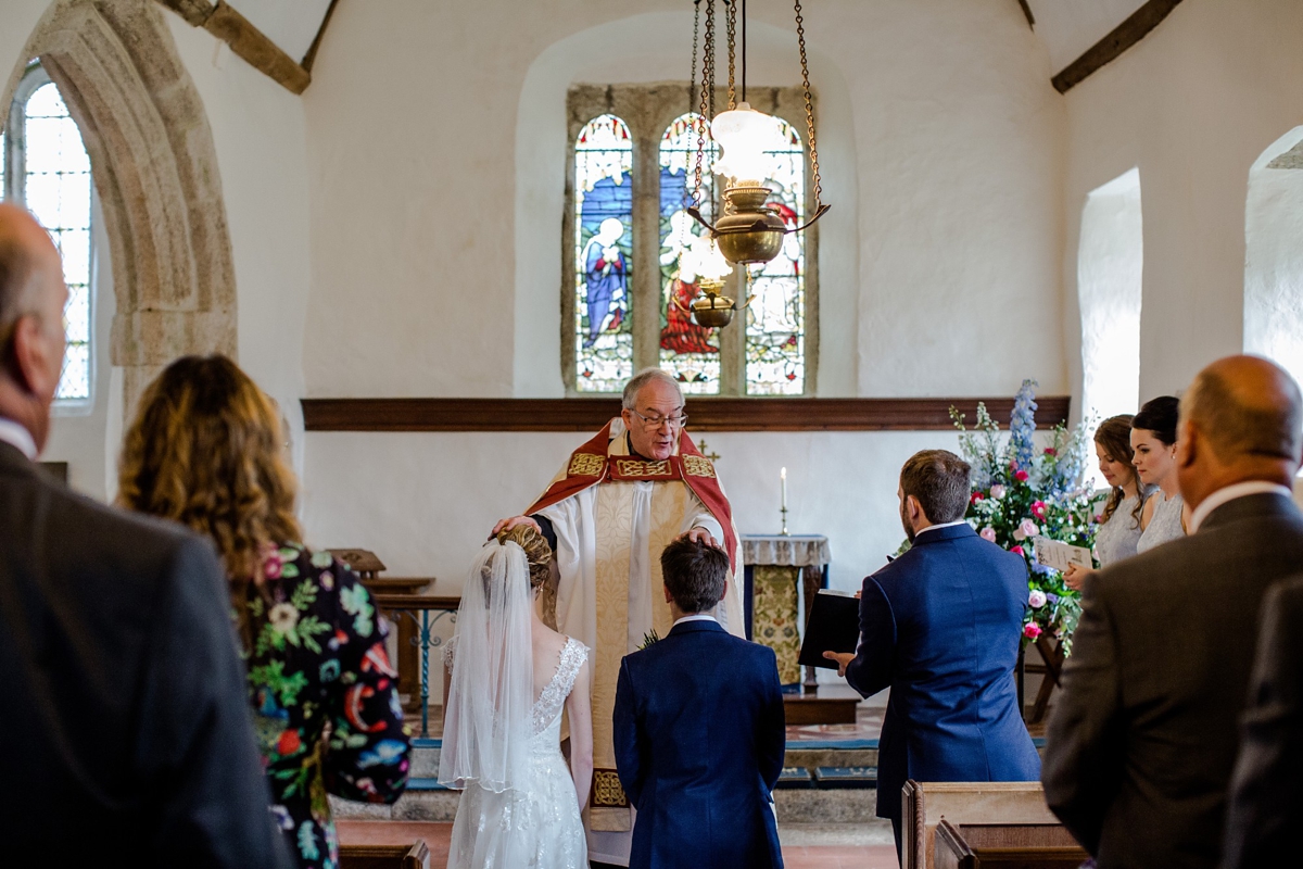 17 A Ronald Joyce gown for a romantic English country wedding in Devon