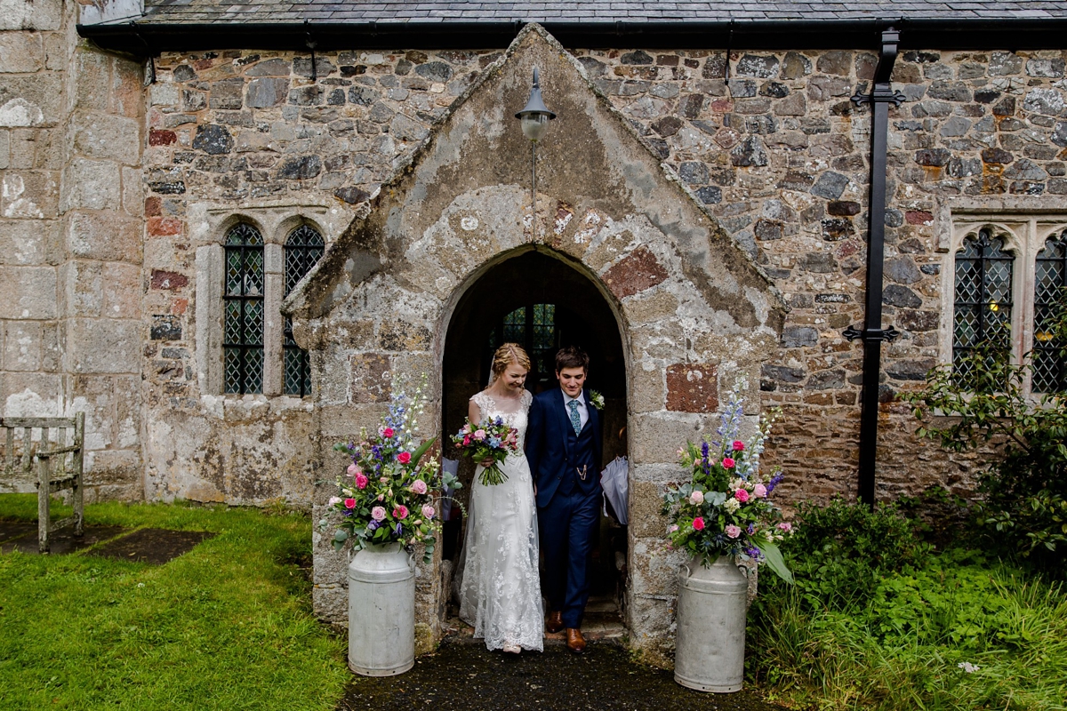 18 A Ronald Joyce gown for a romantic English country wedding in Devon