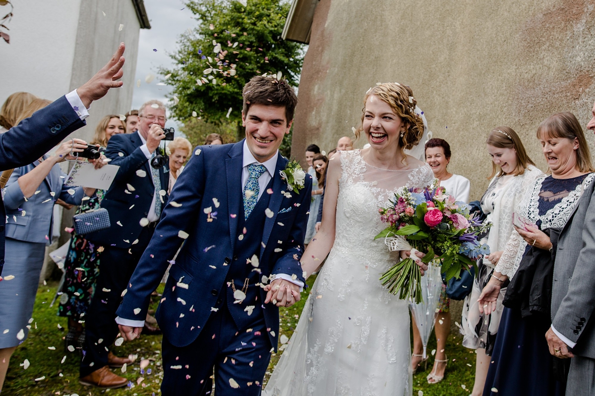 19 A Ronald Joyce gown for a romantic English country wedding in Devon