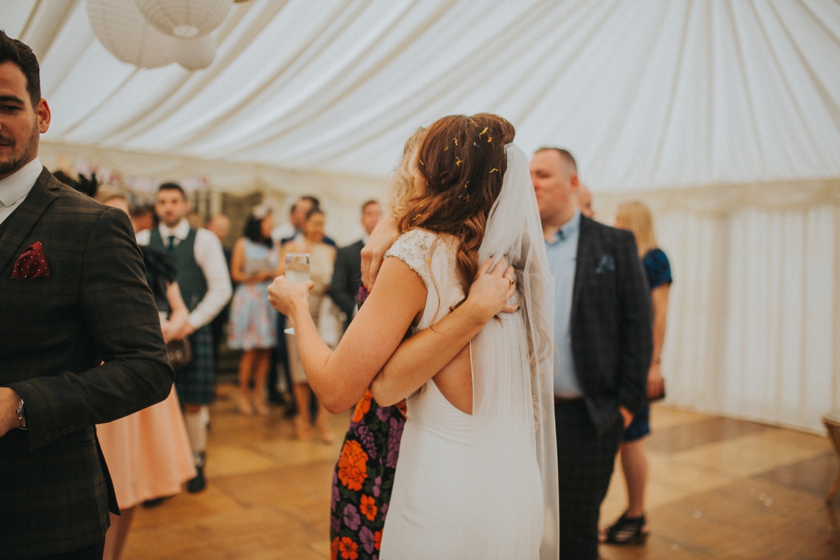 19 A backless St Patrick gown for a rustic and modern Scottish wedding