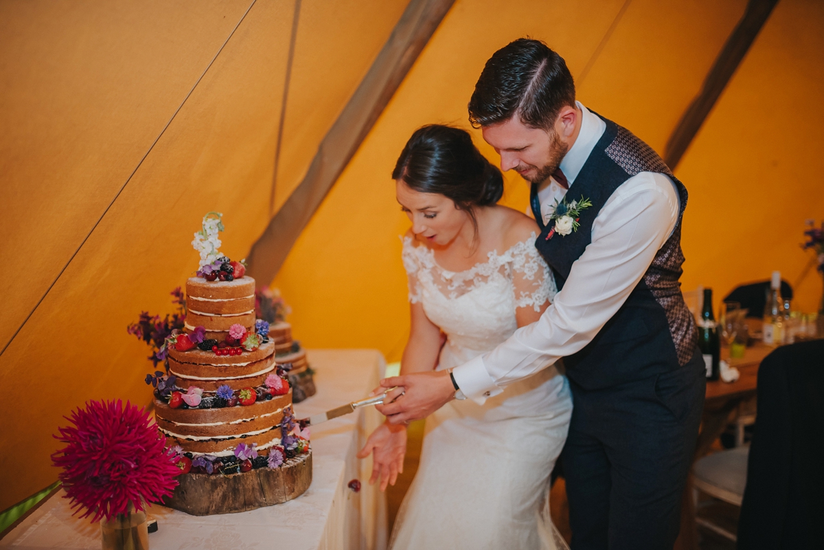 2 A Sassi Holford gown for a festival style tipi wedding