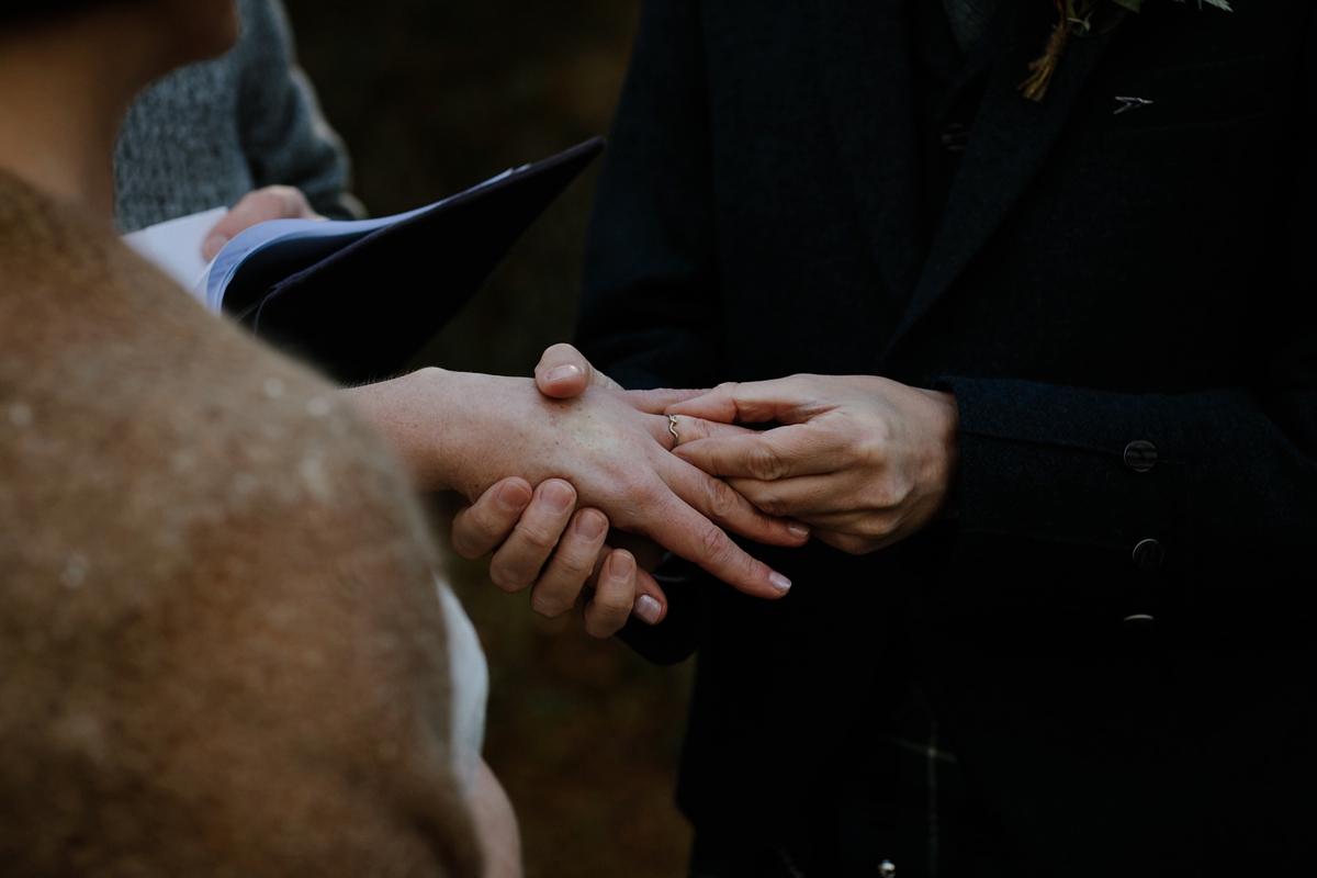 20 A Humanist handfasting wedding in the Woods Dell of Abernethy Inverness Scotland