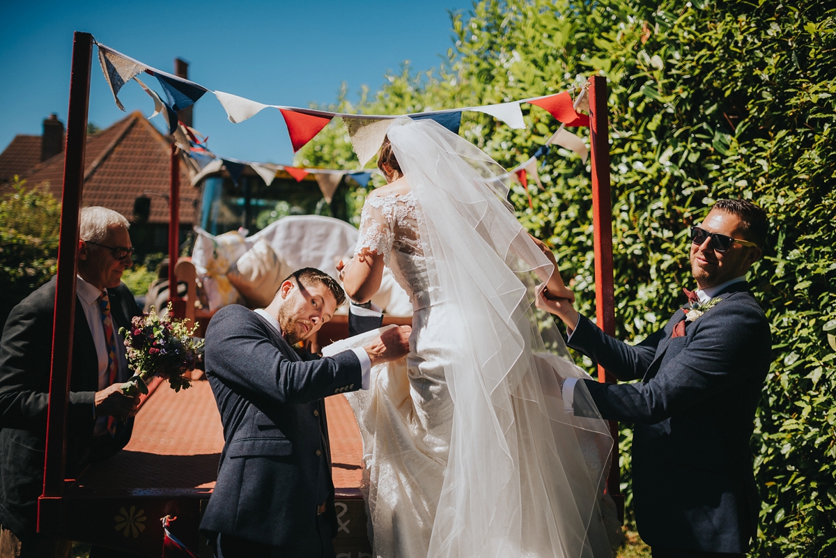 24 A Sassi Holford gown for a festival style tipi wedding