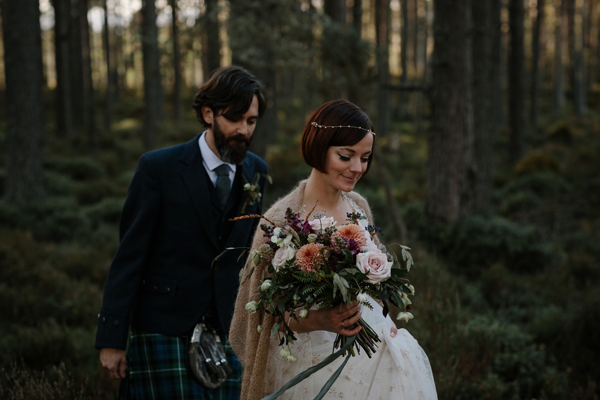 25 A Humanist handfasting wedding in the Woods Dell of Abernethy Inverness Scotland