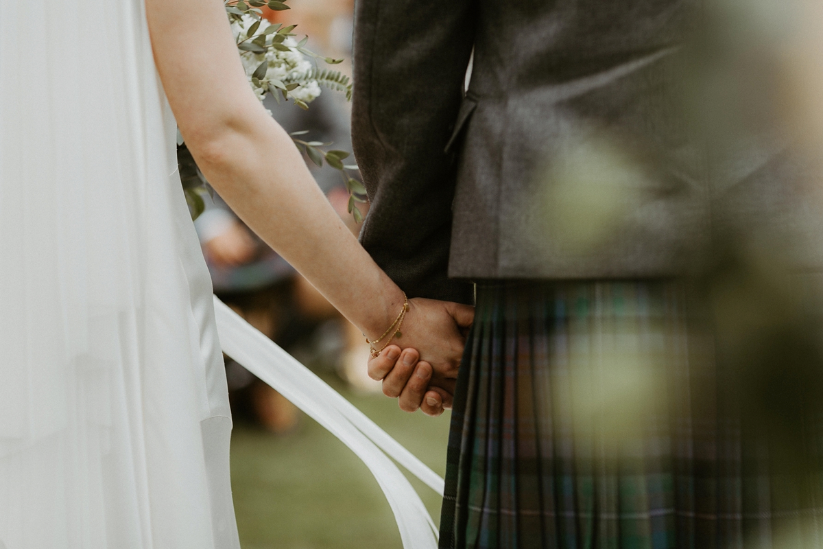 27 A Houghton NYC gown for bohemian inspired wedding on a farm