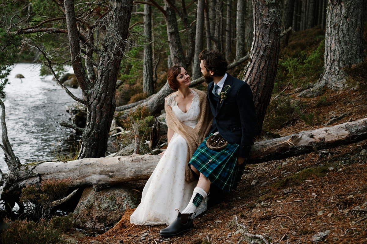 28 A Humanist handfasting wedding in the Woods Dell of Abernethy Inverness Scotland