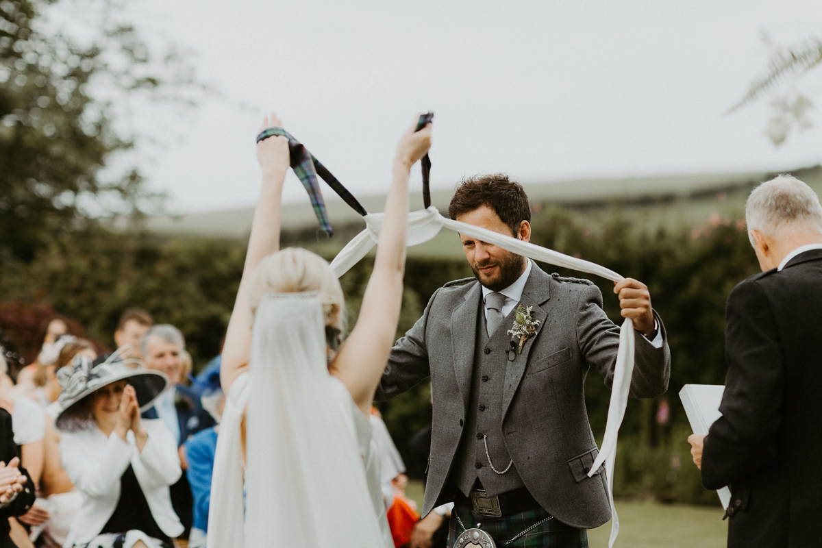 31 A Houghton NYC gown for bohemian inspired wedding on a farm