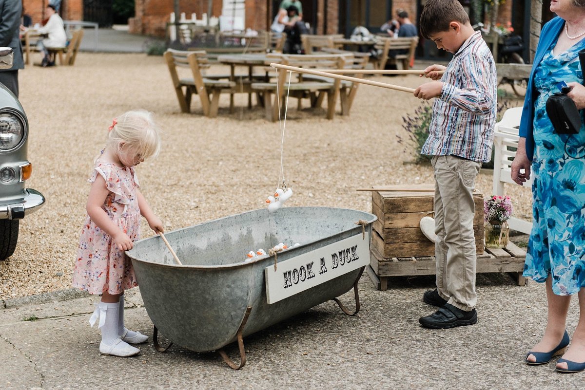 31 A bride who made her own dress for her elegant garden party wedding