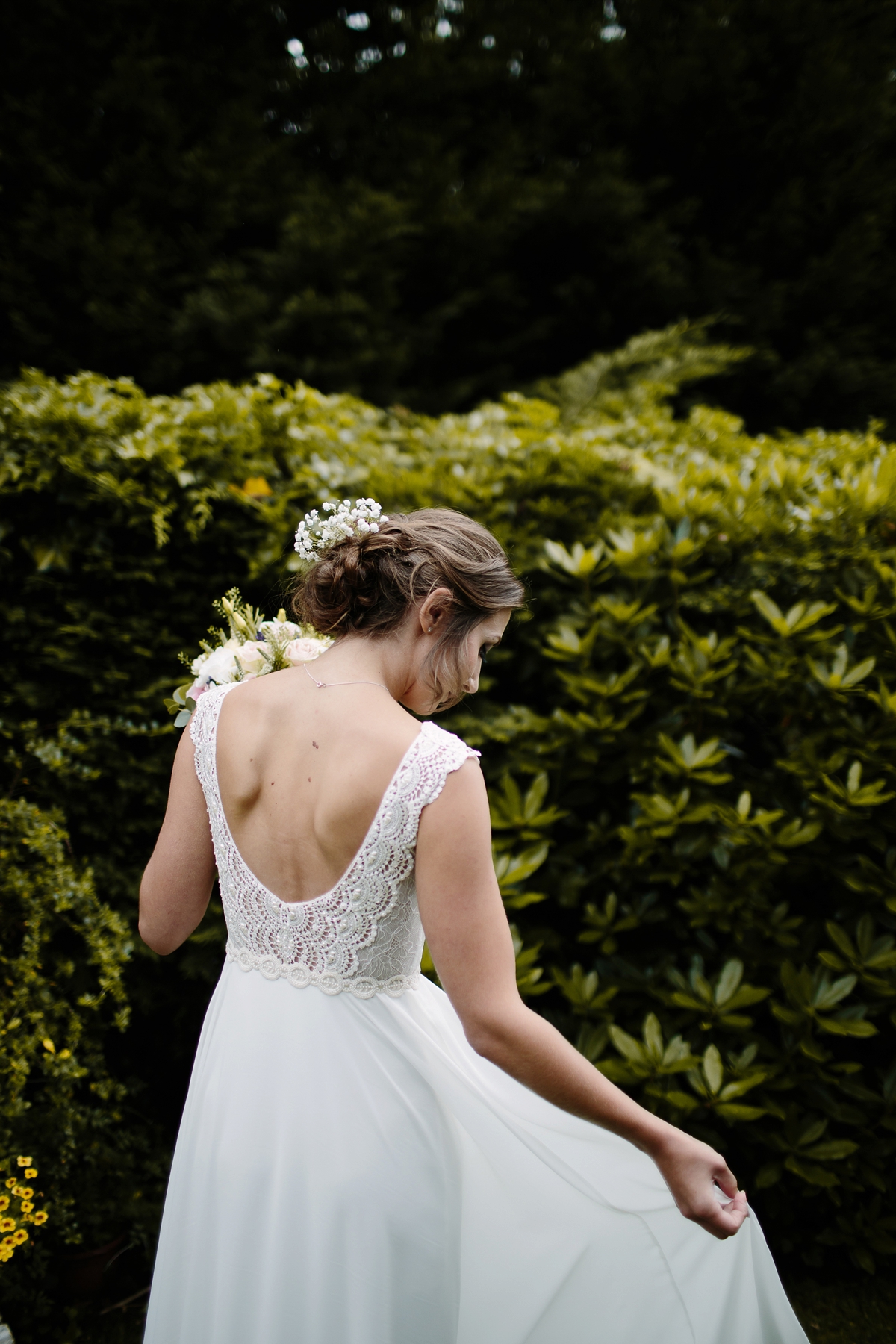 33 A Flora wedding dress for a family wedding in the countryside