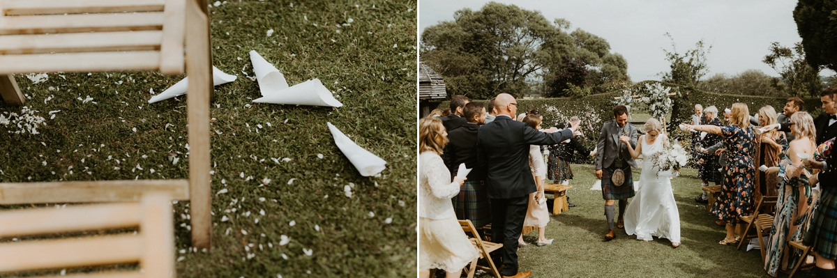 33 A Houghton NYC gown for bohemian inspired wedding on a farm