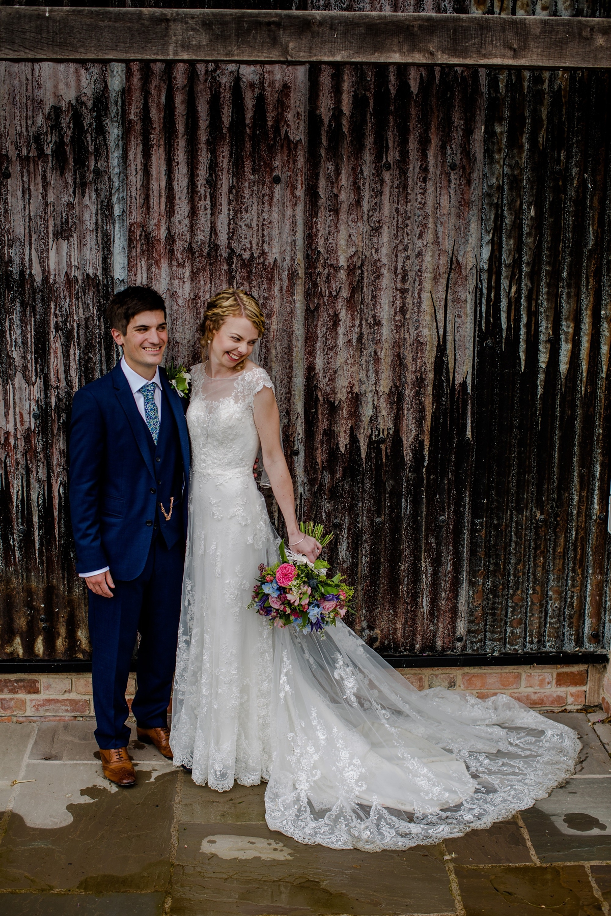 34 A Ronald Joyce gown for a romantic English country wedding in Devon