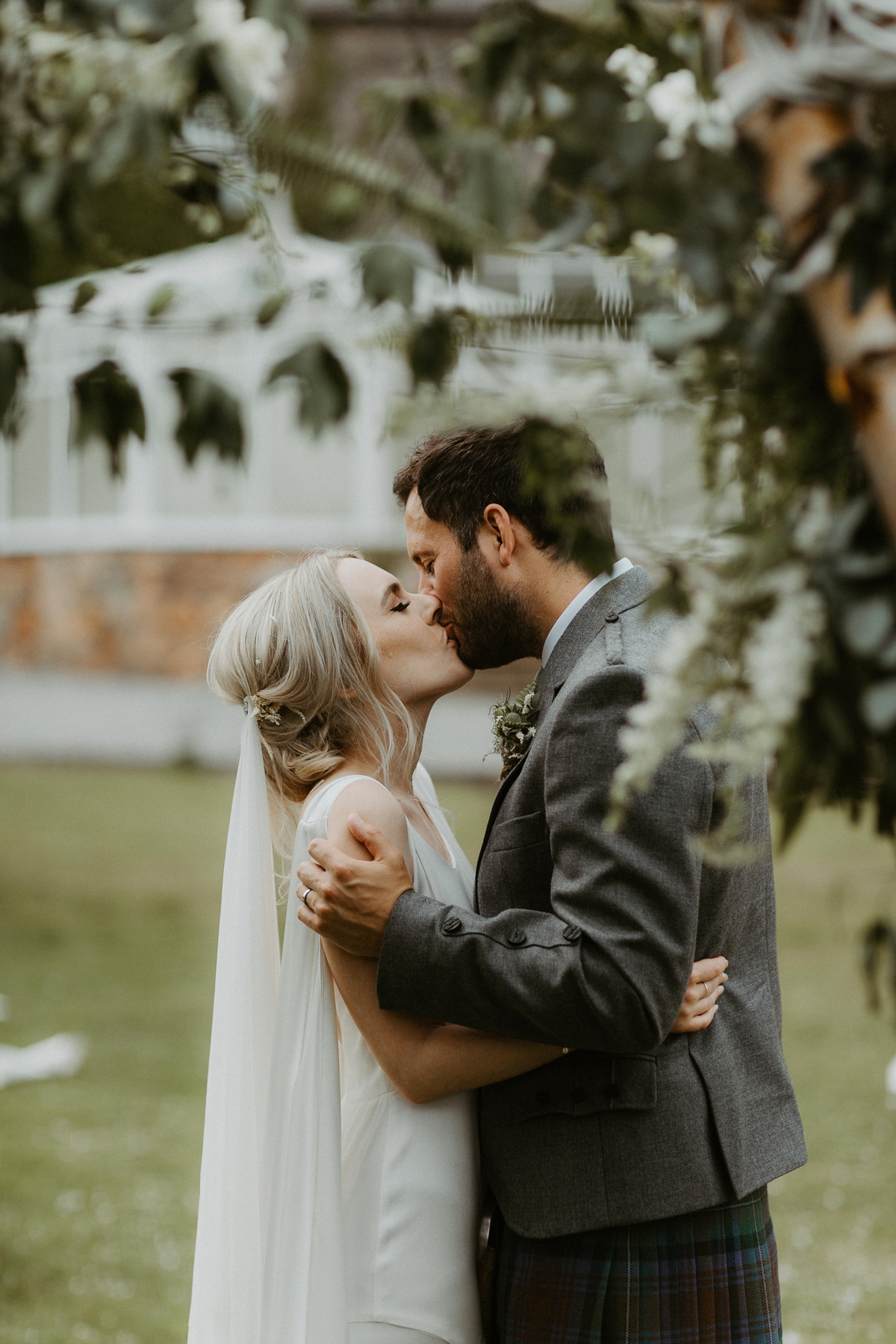 35 A Houghton NYC gown for bohemian inspired wedding on a farm