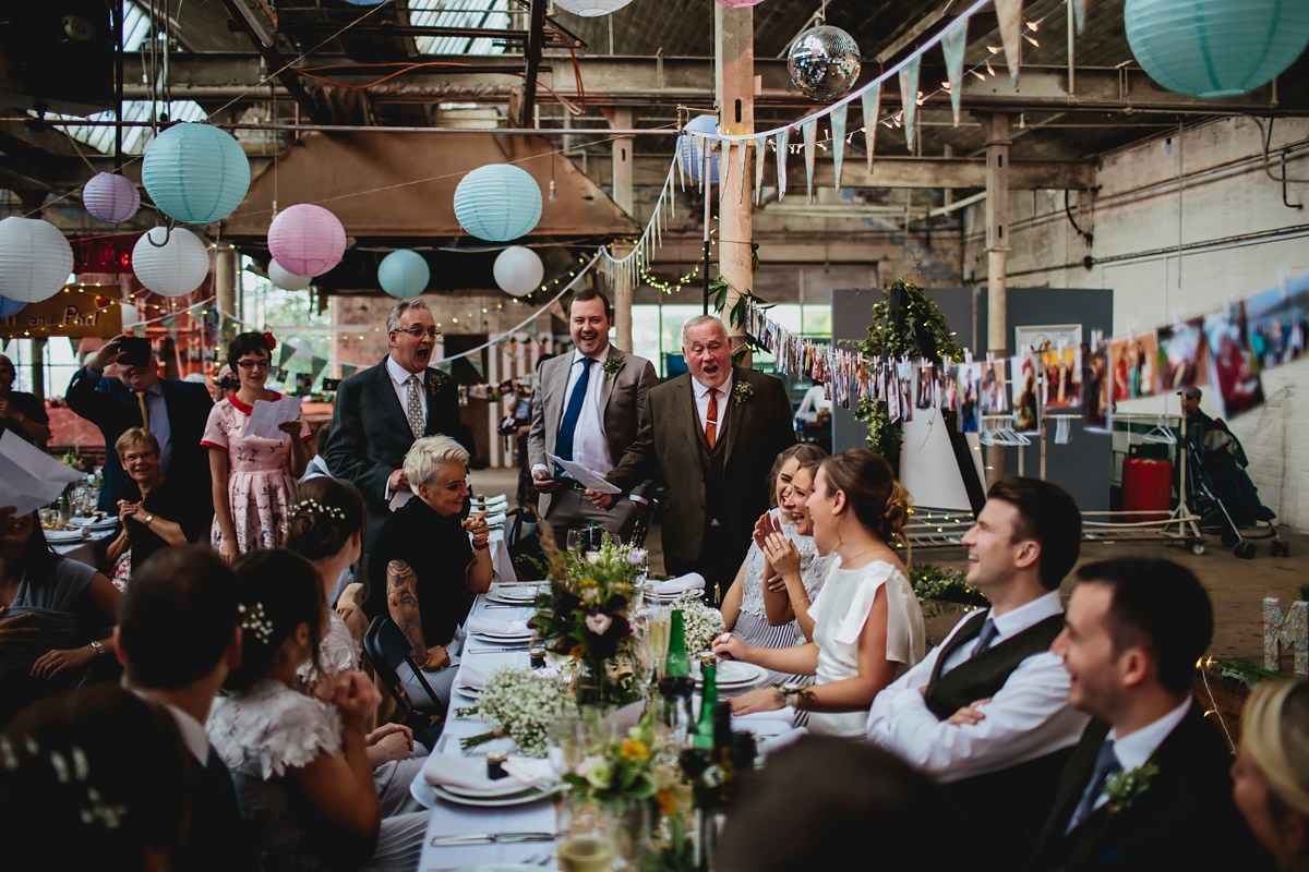 36 A 1930s inspired dress for a local wedding with an elegant industrial twist