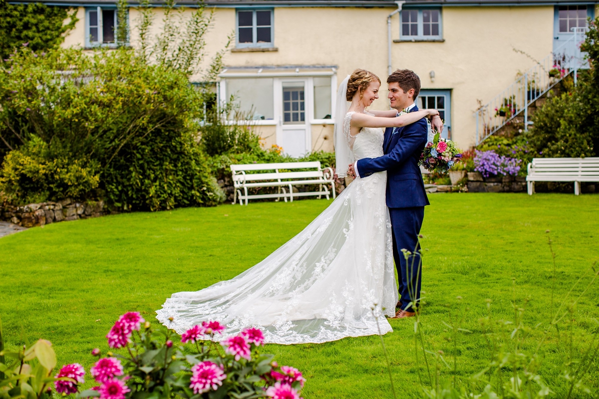 36 A Ronald Joyce gown for a romantic English country wedding in Devon