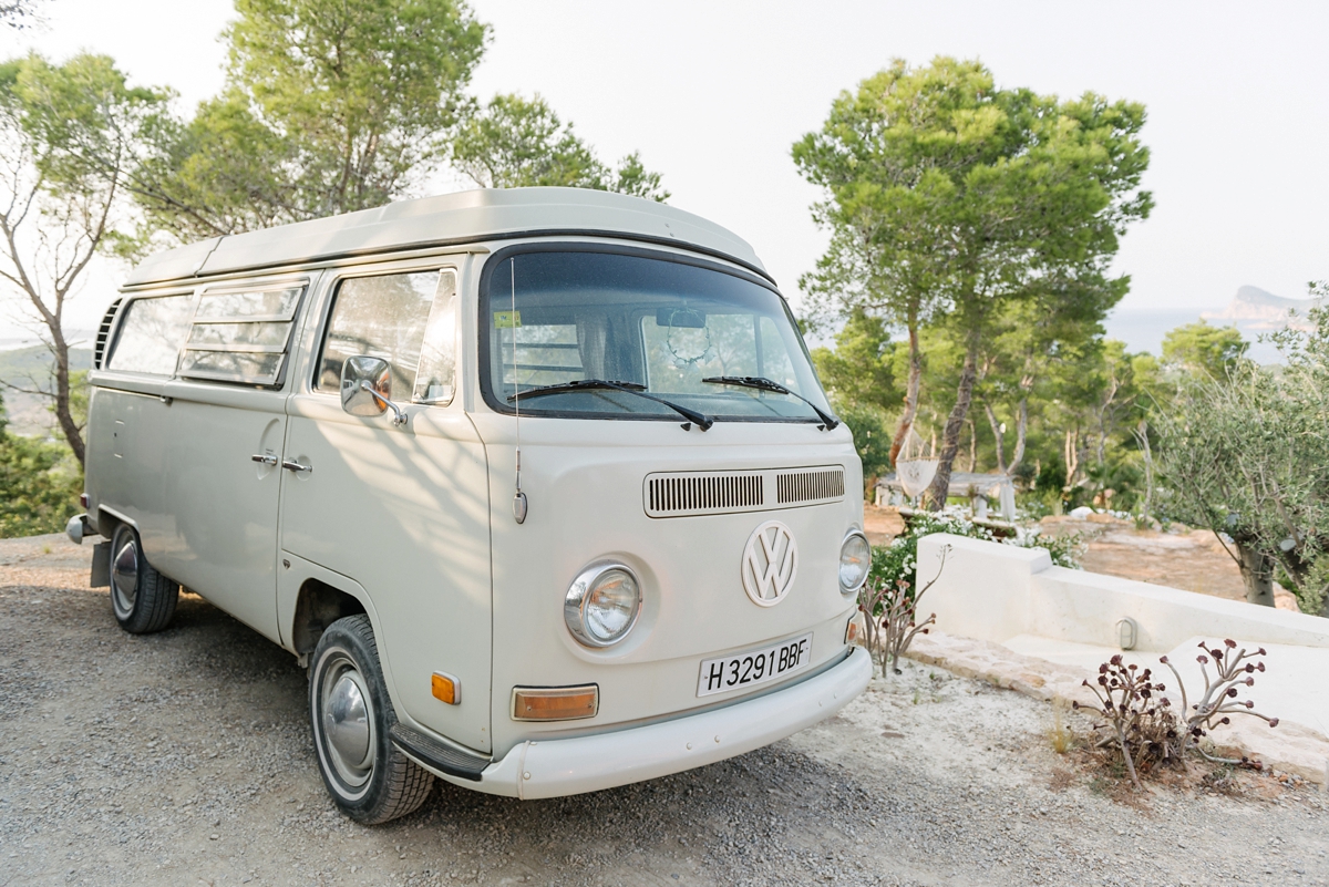 36 A Rue de Seine gown for a magical mountain top wedding in Ibiza