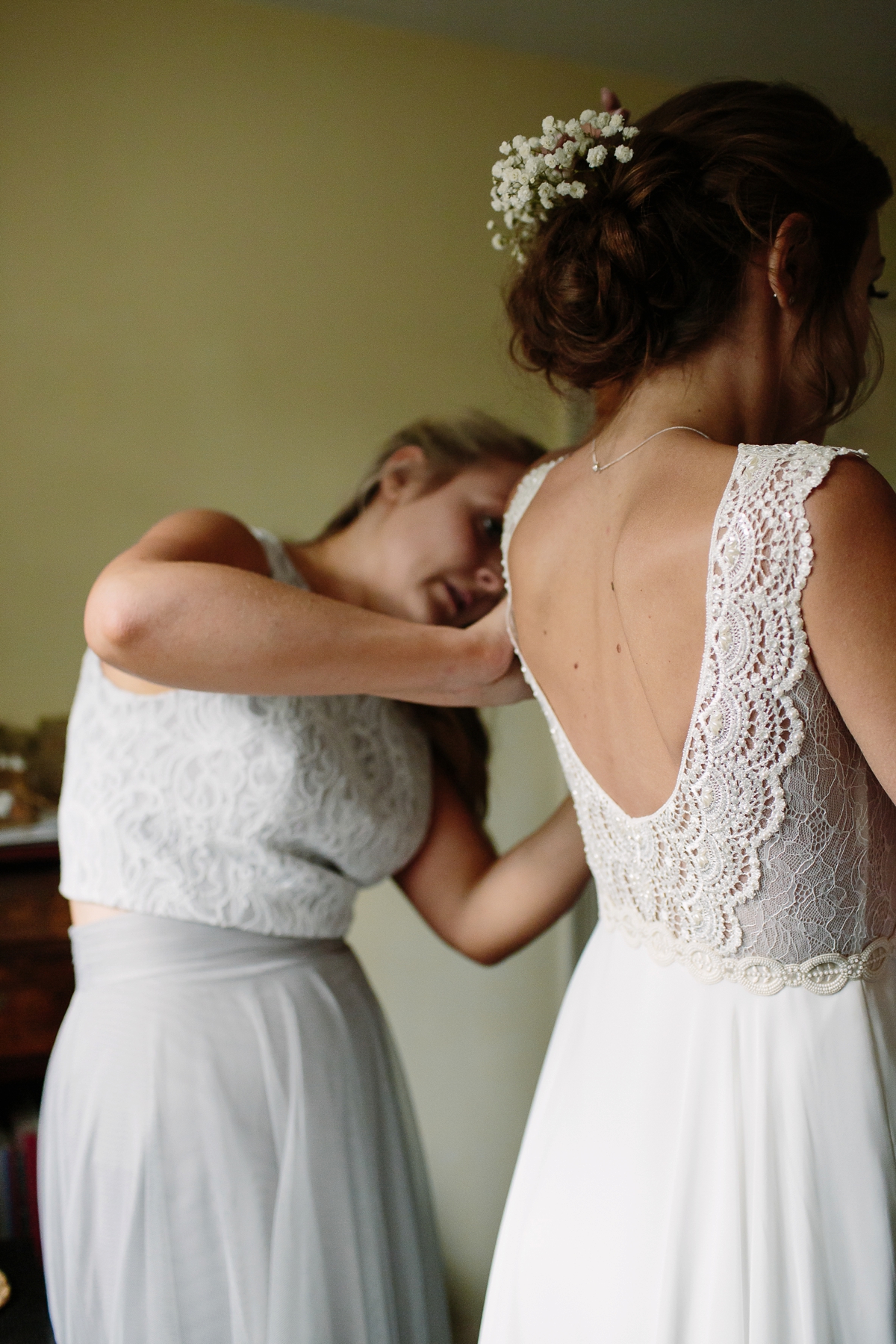 37 A Flora wedding dress for a family wedding in the countryside