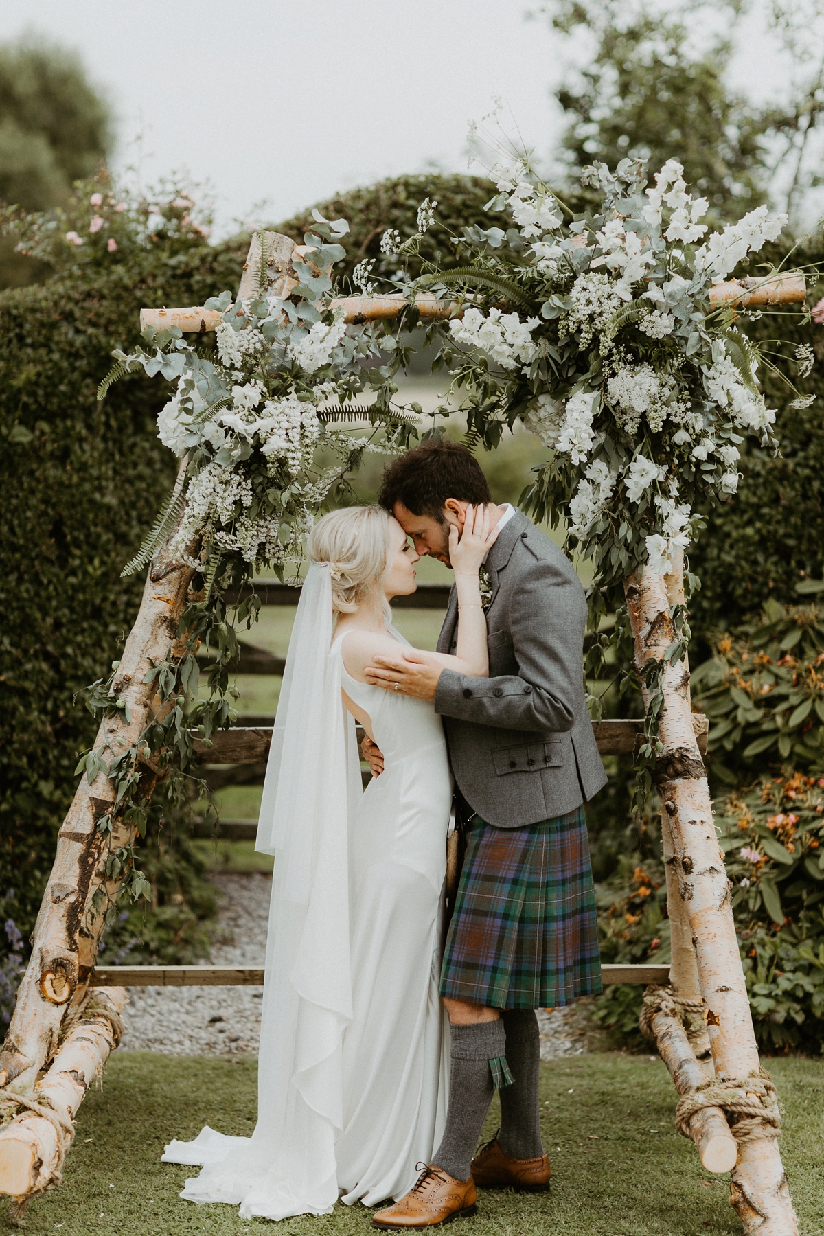 38 A Houghton NYC gown for bohemian inspired wedding on a farm