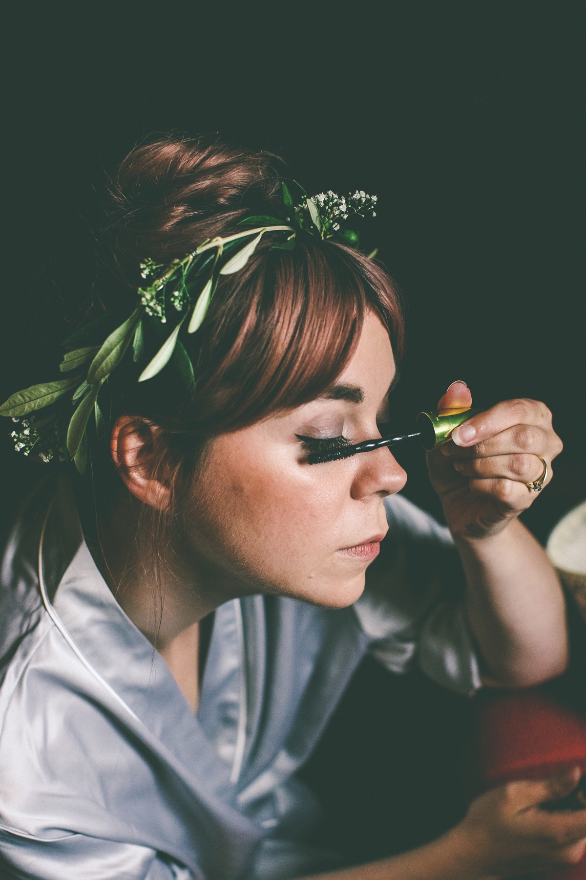 4 A bride in a selfmade jumpsuit for her industrial warehouse wedding in Manchester