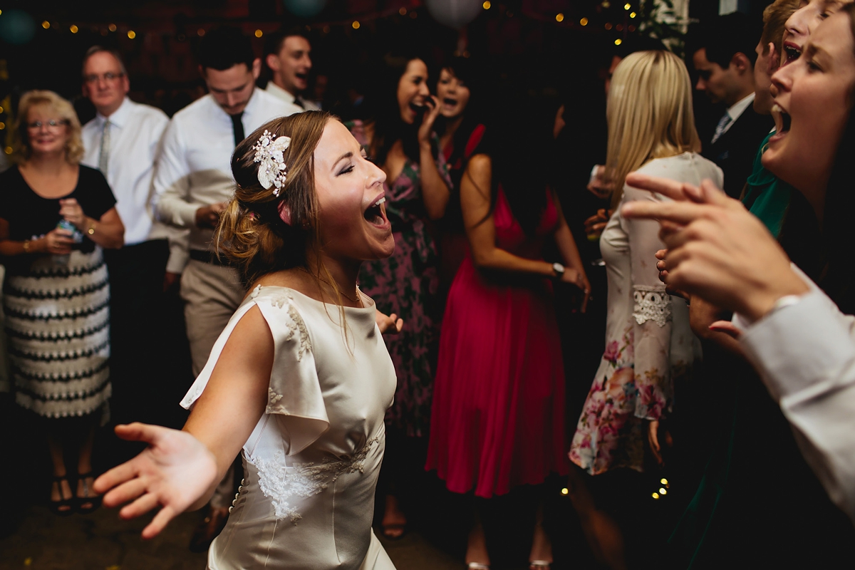 40 A 1930s inspired dress for a local wedding with an elegant industrial twist