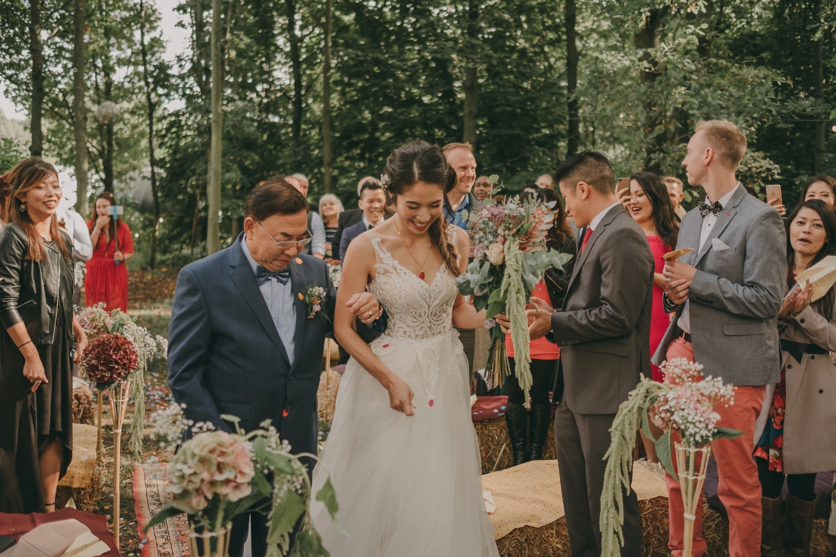 41 A festival inspired woodland wedding