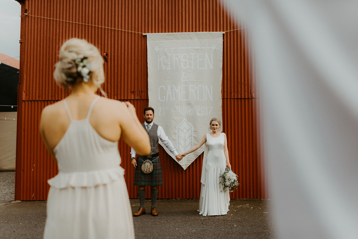 53 A Houghton NYC gown for bohemian inspired wedding on a farm