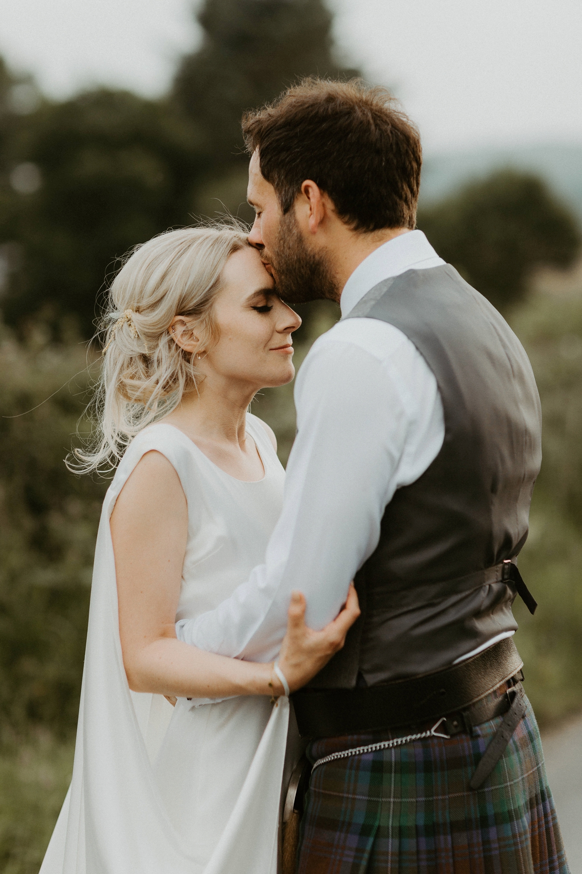 55 A Houghton NYC gown for bohemian inspired wedding on a farm