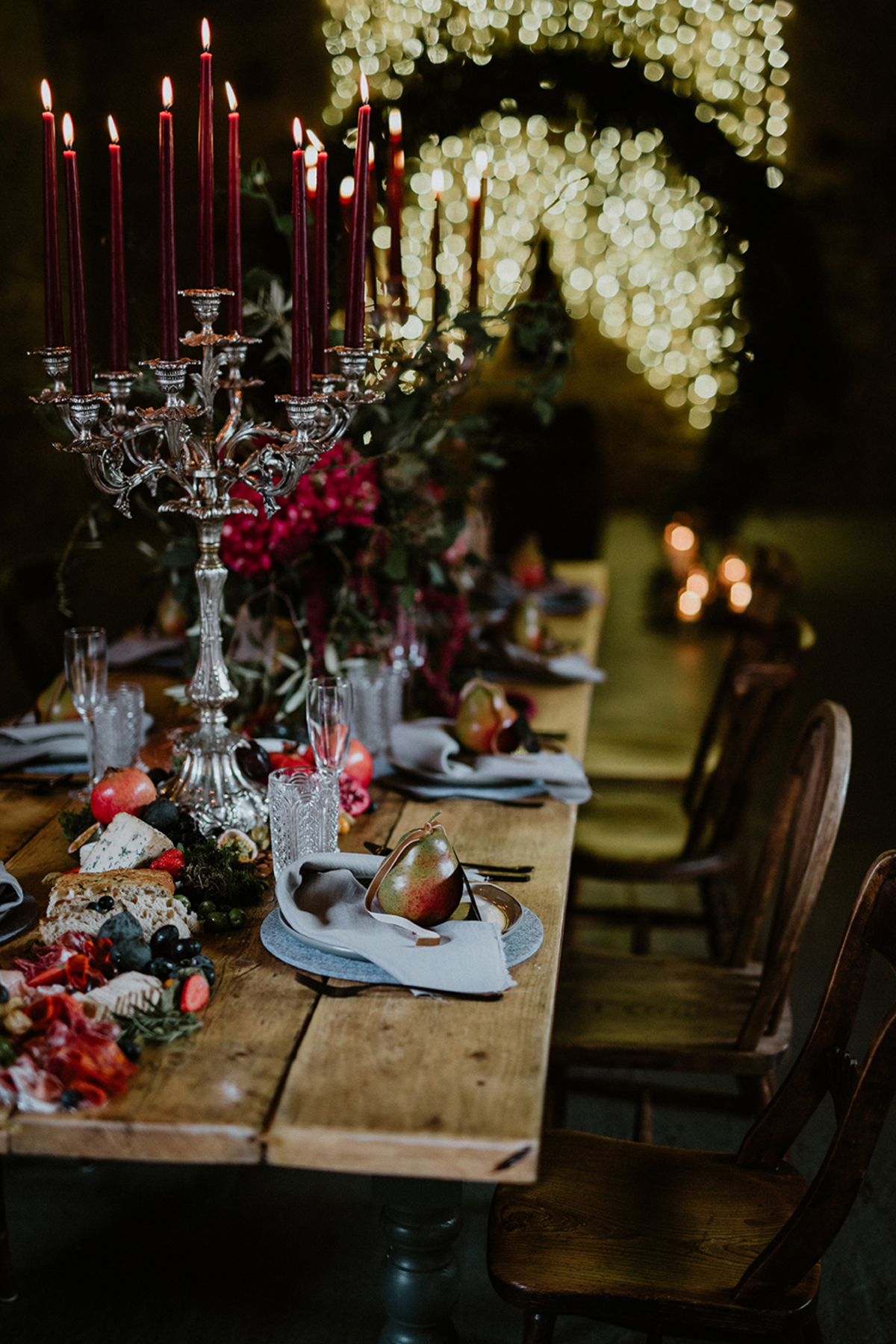 69 A Dark Romance an editorial shoot featuring Marylise gowns at The Normans wedding venue in York