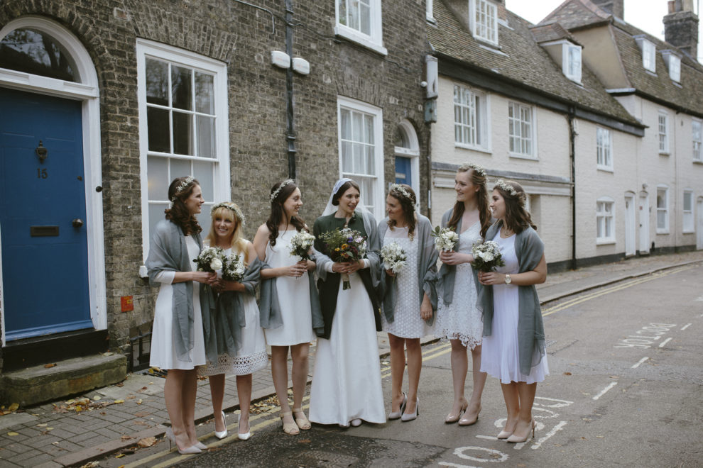 A Long Sleeved Dress and Juliet Cap Veil for an Effortlessly Elegant Wedding in Cambridge 1 Jessie Nathaniel 75