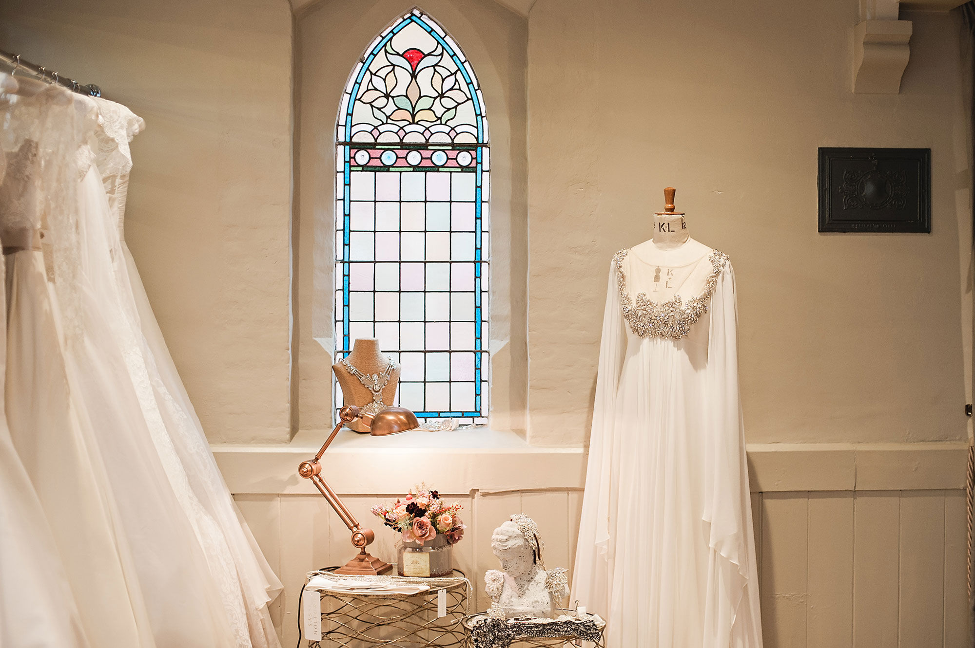 Miss Bush Bridal boutique is located in a converted chapel